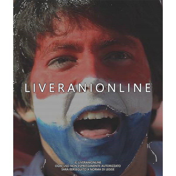 (100624) -- POLOKWANE, June 24, 2010 -- A Paraguay\'s supporter reacts prior to the 2010 World Cup Group F soccer match between Paraguay and New Zealand at Peter Mokaba stadium in Polokwane, South Africa, June 24, 2010. Li Ga) (kh) ©Photoshot/Agenzia Aldo Liverani Sas - ITALY ONLY: PARAGUAY - NUOVA ZELANDA FIFA WORLD CUP CAMPIONATI MONDIALI SUD AFRICA 2010