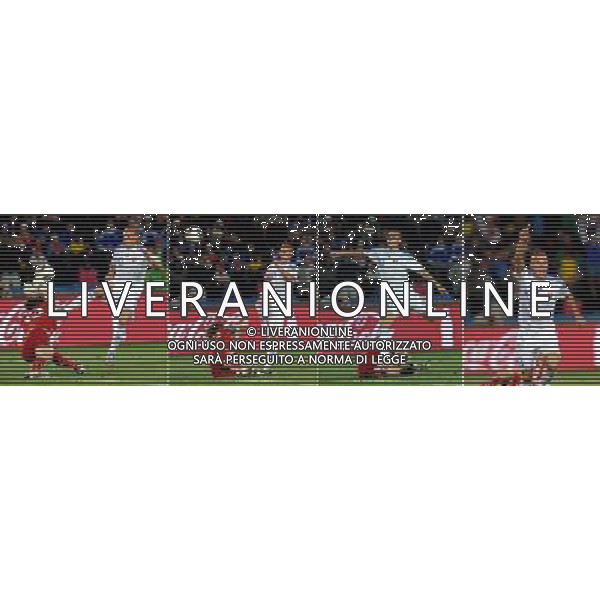 (100624) -- JOHANNESBURG, June 24, 2010 -- This combo picture shows Slovakia\'s Kamil Kopunek scores and celebrates during the 2010 World Cup Group F soccer match against Italy at Ellis Park stadium in Johannesburg, South Africa, June 24, 2010. Slovakia won 3-2 and progressed to the next round. Wang Yuguo) (kh) ©Photoshot/Agenzia Aldo Liverani Sas - ITALY ONLY: SLOVACCHIA - ITALIA FIFA WORLD CUP CAMPIONATI MONDIALI SUD AFRICA 2010