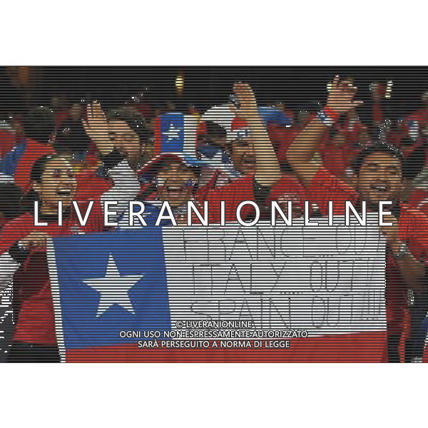 Fifa World Cup Sud Africa 2010 Match #47 Tshwane/Pretoria (Lotus Versfeld Stadium) - 25.06.2010 Cile-Spagna Nella Foto: TIFOSI /Ph.Vitez-Ag. Aldo Liverani