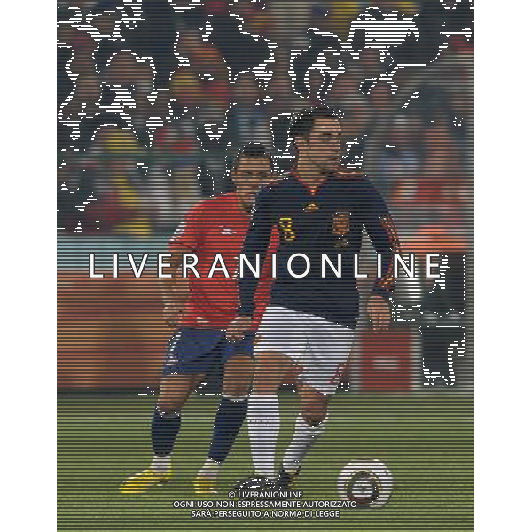 Fifa World Cup Sud Africa 2010 Match #47 Tshwane/Pretoria (Lotus Versfeld Stadium) - 25.06.2010 Cile-Spagna Nella Foto:xavi /Ph.Vitez-Ag. Aldo Liverani