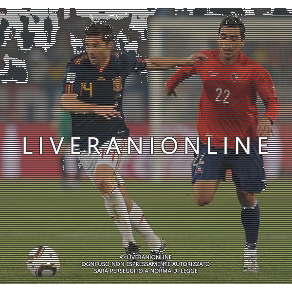 Fifa World Cup Sud Africa 2010 Match #47 Tshwane/Pretoria (Lotus Versfeld Stadium) - 25.06.2010 Cile-Spagna Nella Foto:xabi alonso /Ph.Vitez-Ag. Aldo Liverani