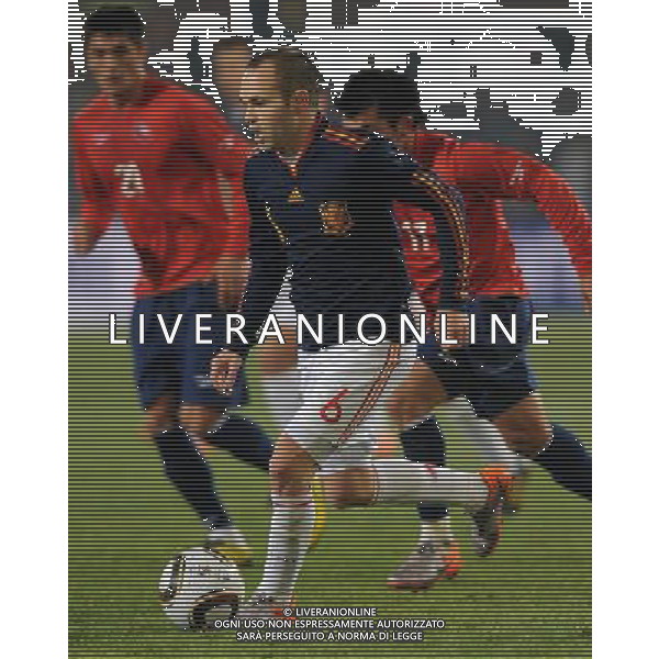 Fifa World Cup Sud Africa 2010 Match #47 Tshwane/Pretoria (Lotus Versfeld Stadium) - 25.06.2010 Cile-Spagna Nella Foto:iniesta /Ph.Vitez-Ag. Aldo Liverani