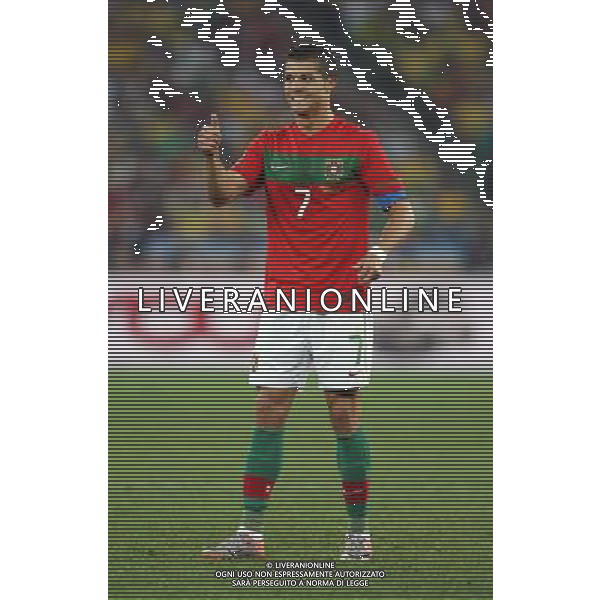 CALCIO SPORT 25.06.2010 COPPA DEL MONDO 2010 WM 2010 Sudafrica, 2010 FIFA WORLD CUP SOUTH AFRICA, Match 45, portogallo brasile POR-BRA, Portugal-Brazil, Portugal-Brasilien, 0:0 nella foto CRISTIANO RONALDO ph firo/ ALDO LIVERANI SAS