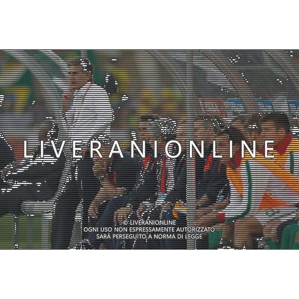 (100625) -- DURBAN, June 25, 2010 -- Portugal\'s head coach Carlos Queiroz (1st L) reacts during the Group G last round match against Brazil at 2010 FIFA World Cup, at Moses Mabhida stadium in Durban, South Africa, on June 25, 2010. Liao Yujie) (dl) MONDIALI DI CALCIO SUDAFRICA 2010 PORTOGALLO BRASILE CALCIO SPORT ©PHOTOSHOT/ALDO LIVERANI ITALY ONLY