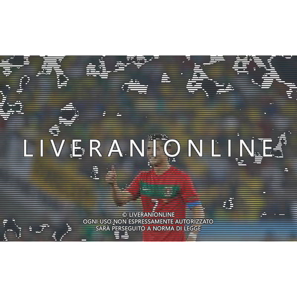 (100625) -- DURBAN, June 25, 2010 -- Cristiano Ronaldo of Portugal reacts during the Group G last round match against Brazil at 2010 FIFA World Cup, at Moses Mabhida stadium in Durban, South Africa, on June 25, 2010. Liao Yujie) (dl) MONDIALI DI CALCIO SUDAFRICA 2010 PORTOGALLO BRASILE CALCIO SPORT ©PHOTOSHOT/ALDO LIVERANI ITALY ONLY