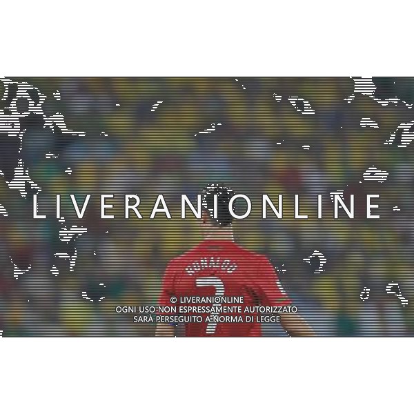 (100625) -- DURBAN, June 25, 2010 -- Cristiano Ronaldo, captain of Portugal, reacts during the Group G last round match with Brazil at 2010 FIFA World Cup, at Moses Mabhida stadium in Durban, South Africa, on June 25, 2010. The match tied 0-0. Both Brazil and Portugal are qualified for the round of 16. Liao Yujie) (dl) MONDIALI DI CALCIO SUDAFRICA 2010 PORTOGALLO BRASILE CALCIO SPORT ©PHOTOSHOT/ALDO LIVERANI ITALY ONLY