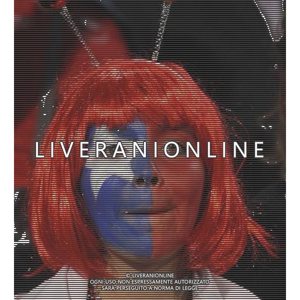 (100626) -- TSHWANE, June 26, 2010 -- A fan of Chile reacts prior to the Group H last round match between Chile and Spain at 2010 FIFA World Cup, at Loftus Verfeld stadium in Tshwane, South Africa, on June 25, 2010. Xing Guangli) (fym) CILE SPAGNA MONDIALI SUDAFRICA 2010 ©PHOTOSHOT/ALDO LIVERANI ONLY ITALY