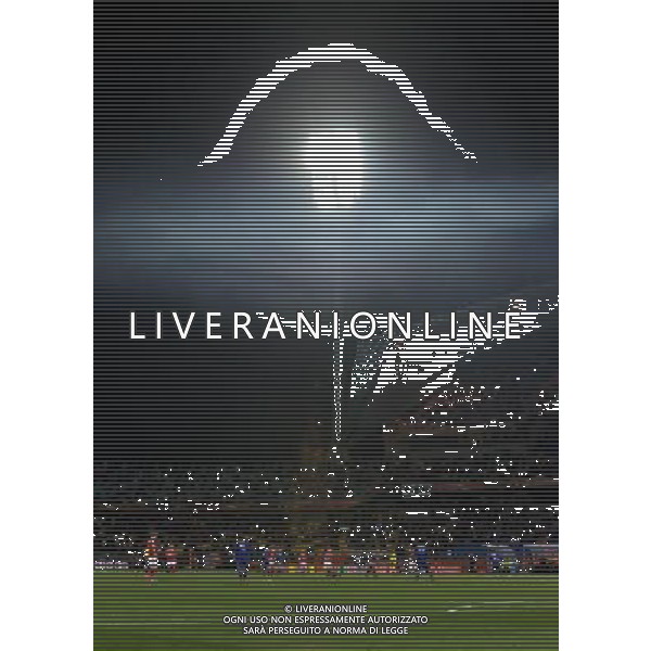 (100625) -- RUSTENBURG, June 25, 2010 () -- The picture taken on June 24, 2010 shows the fog over Royal Bafokeng stadium during the Group E last round match between Japan and Denmark at 2010 FIFA World Cup in Rustenburg, South Africa. Japan won 3-1 and qualifies for the next round. (/Xu Suhui) (dl) CALCIO SPORT DANIMARCA GIAPPONE MONDIALI DI CALCIO SUDAFRICA 2010 ©PHOTSHOT/ALDO LIVERANI ITALY ONLY