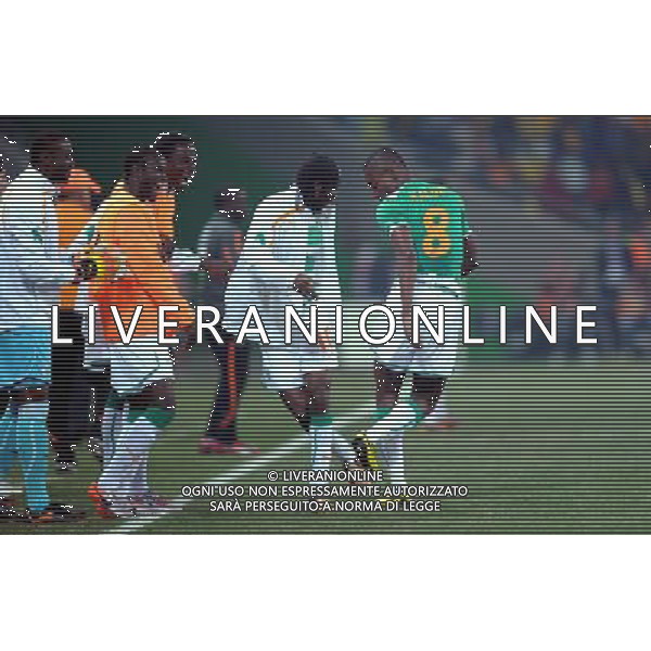 (100626) -- NELSPRUIT, June 26, 2010 -- Salomon Kalou (1st R) of Cote d\'Ivoire celebrates his goal with teammates during the Group G last round match against Democratic People\'s Republic of Korea (DPRK) at 2010 FIFA World Cup, at Mbombela Stadium in Nelspruit, South Africa, on June 25, 2010. Cote d\'Ivoire won 3-0 and both teams failed to progress to the next round. Wang Yuguo)(fym) COSTA D\'AVORIO COREA DEL NORD FIFA WORLD CUP 2010 SUDAFRICA CALCIO SPORT ©PHOTOSHOT/ALDO LIVERANI ITALY ONLY