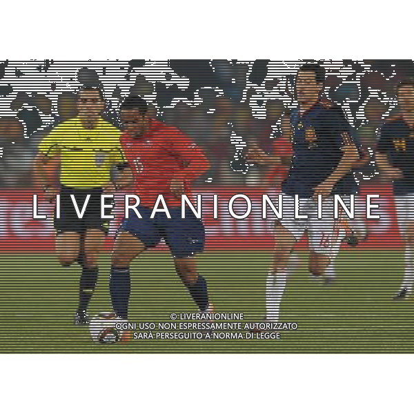 Fifa World Cup Sud Africa 2010 Match #47 Tshwane/Pretoria (Lotus Versfeld Stadium) - 25.06.2010 Cile-Spagna Nella Foto:Jean BEAUSEJOUR /Ph.Vitez-Ag. Aldo Liverani