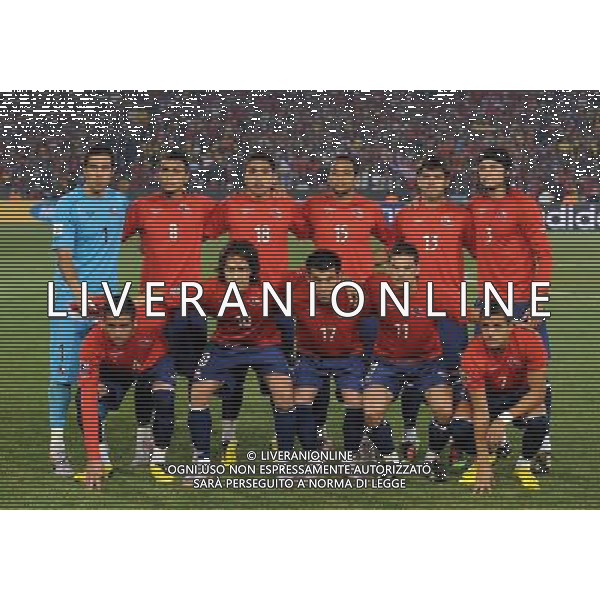 Fifa World Cup Sud Africa 2010 Match #47 Tshwane/Pretoria (Lotus Versfeld Stadium) - 25.06.2010 Cile-Spagna Nella Foto:Cile Squadra Formazione /Ph.Vitez-Ag. Aldo Liverani