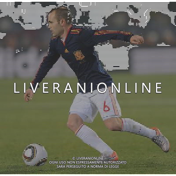 Fifa World Cup Sud Africa 2010 Match #47 Tshwane/Pretoria (Lotus Versfeld Stadium) - 25.06.2010 Cile-Spagna Nella Foto:Andres INIESTA /Ph.Vitez-Ag. Aldo Liverani