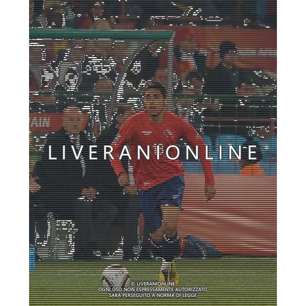 Fifa World Cup Sud Africa 2010 Match #47 Tshwane/Pretoria (Lotus Versfeld Stadium) - 25.06.2010 Cile-Spagna Nella Foto:Gonzalo JARA /Ph.Vitez-Ag. Aldo Liverani