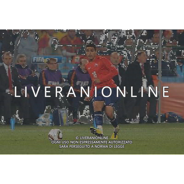 Fifa World Cup Sud Africa 2010 Match #47 Tshwane/Pretoria (Lotus Versfeld Stadium) - 25.06.2010 Cile-Spagna Nella Foto:Gonzalo JARA /Ph.Vitez-Ag. Aldo Liverani