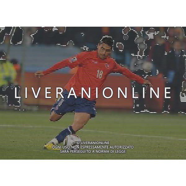 Fifa World Cup Sud Africa 2010 Match #47 Tshwane/Pretoria (Lotus Versfeld Stadium) - 25.06.2010 Cile-Spagna Nella Foto:Gonzalo JARA /Ph.Vitez-Ag. Aldo Liverani