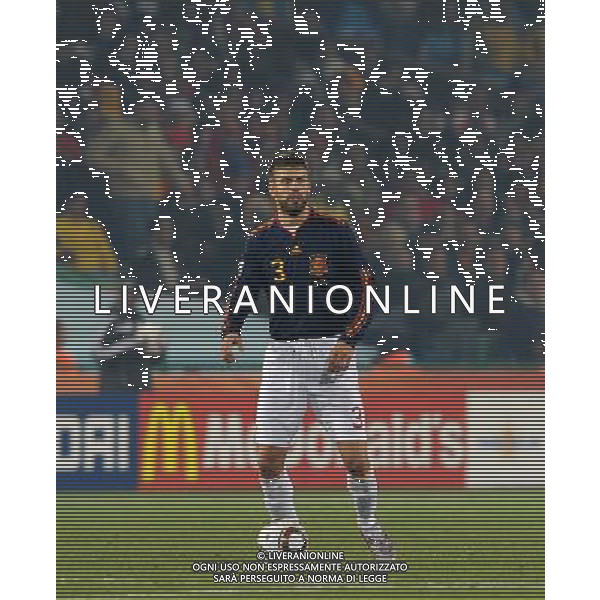 Fifa World Cup Sud Africa 2010 Match #47 Tshwane/Pretoria (Lotus Versfeld Stadium) - 25.06.2010 Cile-Spagna Nella Foto:Gerard PIQUE /Ph.Vitez-Ag. Aldo Liverani