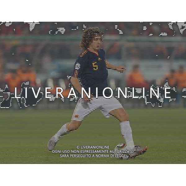 Fifa World Cup Sud Africa 2010 Match #47 Tshwane/Pretoria (Lotus Versfeld Stadium) - 25.06.2010 Cile-Spagna Nella Foto:Carles PUYOL /Ph.Vitez-Ag. Aldo Liverani