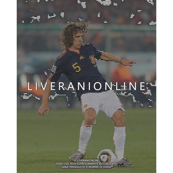 Fifa World Cup Sud Africa 2010 Match #47 Tshwane/Pretoria (Lotus Versfeld Stadium) - 25.06.2010 Cile-Spagna Nella Foto:Carles PUYOL /Ph.Vitez-Ag. Aldo Liverani