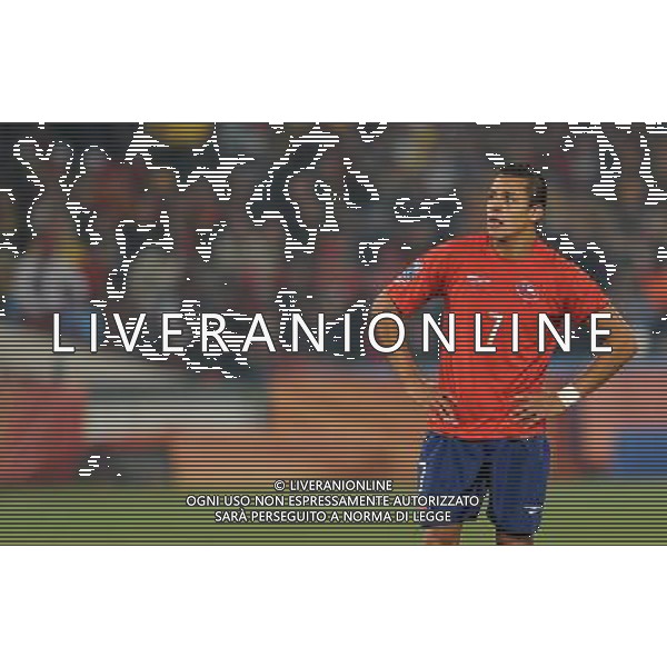 Fifa World Cup Sud Africa 2010 Match #47 Tshwane/Pretoria (Lotus Versfeld Stadium) - 25.06.2010 Cile-Spagna Nella Foto:Alexis SANCHEZ /Ph.Vitez-Ag. Aldo Liverani