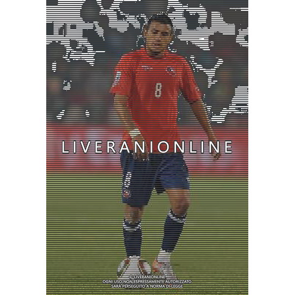 Fifa World Cup Sud Africa 2010 Match #47 Tshwane/Pretoria (Lotus Versfeld Stadium) - 25.06.2010 Cile-Spagna Nella Foto:Arturo VIDAL /Ph.Vitez-Ag. Aldo Liverani