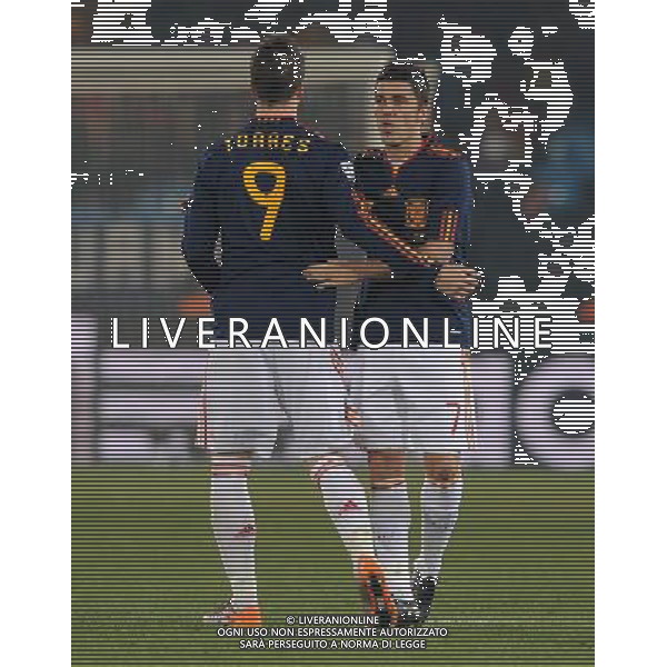 Fifa World Cup Sud Africa 2010 Match #47 Tshwane/Pretoria (Lotus Versfeld Stadium) - 25.06.2010 Cile-Spagna Nella Foto:David VILLA-Fernando TORRES /Ph.Vitez-Ag. Aldo Liverani