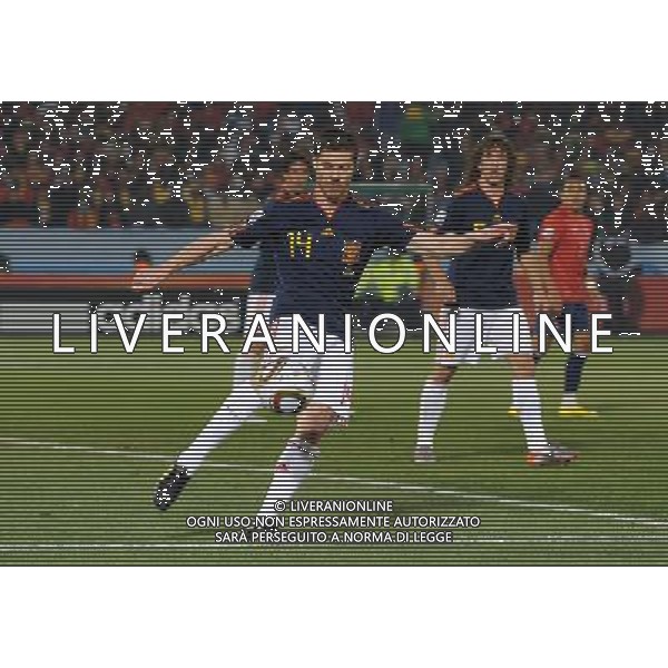 Fifa World Cup Sud Africa 2010 Match #47 Tshwane/Pretoria (Lotus Versfeld Stadium) - 25.06.2010 Cile-Spagna Nella Foto:XABI ALONSO /Ph.Vitez-Ag. Aldo Liverani