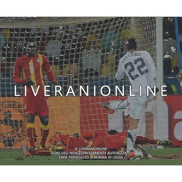 Fifa World Cup Sud Africa 2010 Match #50 Ottavi di Finale Rustenburg (Royal Bafokeng Stadium) - 26.06.2010 USA-Ghana Nella Foto:feilhaber stoppato /Ph.Vitez-Ag. Aldo Liverani