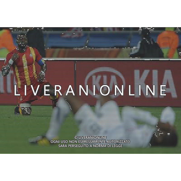 Fifa World Cup Sud Africa 2010 Match #50 Ottavi di Finale Rustenburg (Royal Bafokeng Stadium) - 26.06.2010 USA-Ghana Nella Foto:esultanza mensah /Ph.Vitez-Ag. Aldo Liverani