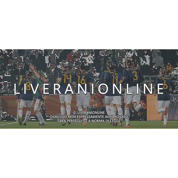 (100626) -- TSHWANE, June 26, 2010 -- CILE-SPAGNA NELLA FOTO David Villa (2nd L) of Spain celebrates his goal with teammates during the Group H last round match against Chile at 2010 FIFA World Cup, at Loftus Verfeld stadium in Tshwane, South Africa PHOTOSHOT-AG ALDO LIVERANI ONLY ITALY