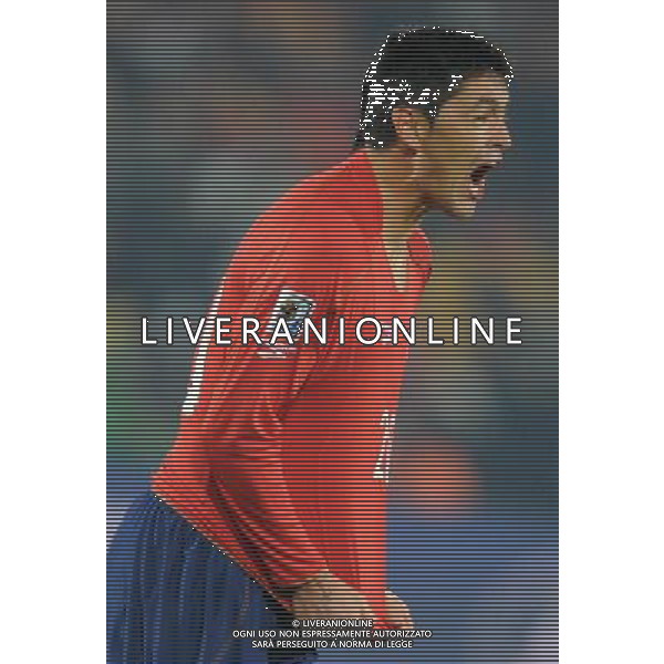 (100626) -- TSHWANE, June 26, 2010 -- Rodrigo Millar (L) of Chile celebrates his scoring during the Group H last round match against Spain at 2010 FIFA World Cup, at Loftus Verfeld stadium in Tshwane, South Africa, on June 25, 2010. Li Ga) (fym) PHOTOSHOT-AG ALDO LIVERANI ONLY ITALY