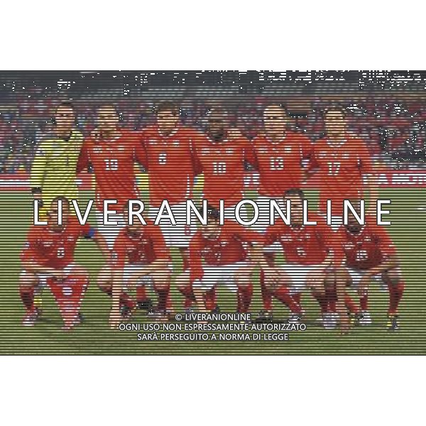(100626) -- BLOEMFONTEIN, June 26, 2010 --SWITZERLAND VS HONDURAS nella foto FORMAZIONE DELLA SVIZZERA Switzerland\'s players pose for a photo before the Group H last round match against Honduras at 2010 FIFA World Cup, at Free State stadium in Bloemfontein, South Africa, on June 25, 2010. The match tied 0-0. Both teams failed to progress to the next round. Xu Suhui) (dl) AG ALDO LIVERANI-PHOTOSHOT-ONLY ITALY