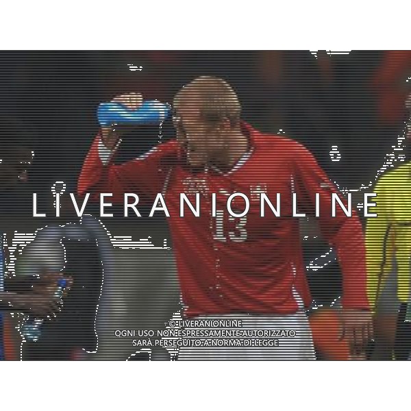 (100626) -- BLOEMFONTEIN, June 26, 2010 --SWITZERLAND VS HONDURAS nella foto Switzerland\'s Stephane Grichting reacts during the Group H last round match against Honduras at 2010 FIFA World Cup, at Free State stadium in Bloemfontein, South Africa, on June 25, 2010. The match tied 0-0. Both teams failed to progress to the next round. Xu Suhui) (dl). Xu Suhui) (dl) AG ALDO LIVERANI-PHOTOSHOT-ONLY ITALY