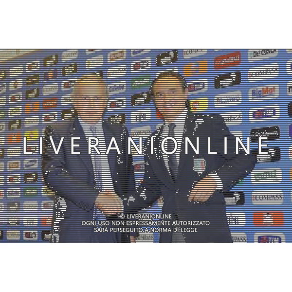 Roma - 01/07/2010 - Sala Conferenza Stadio Olimpico - Presentazione del nuovo Commissario tecnico della Nazionale Italiana Cesare PRANDELLI - nella foto: Cesare PRANDELLI e Giancarlo ABETE ph. Corradetti / ©Aldo Liverani Sas