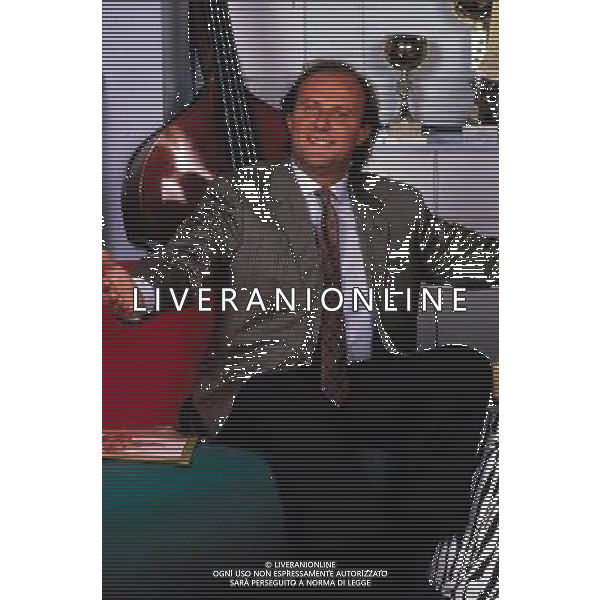 TRASMISSIONE TELEVISIVA\'SMILE\' 1987 NELLA FOTO GERRY SCOTTI AG ALDO LIVERANI