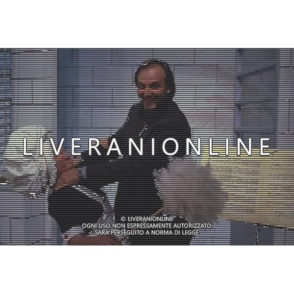 TRASMISSIONE TELEVISIVA\'SMILE\' 1987 NELLA FOTO GERRY SCOTTI AG ALDO LIVERANI