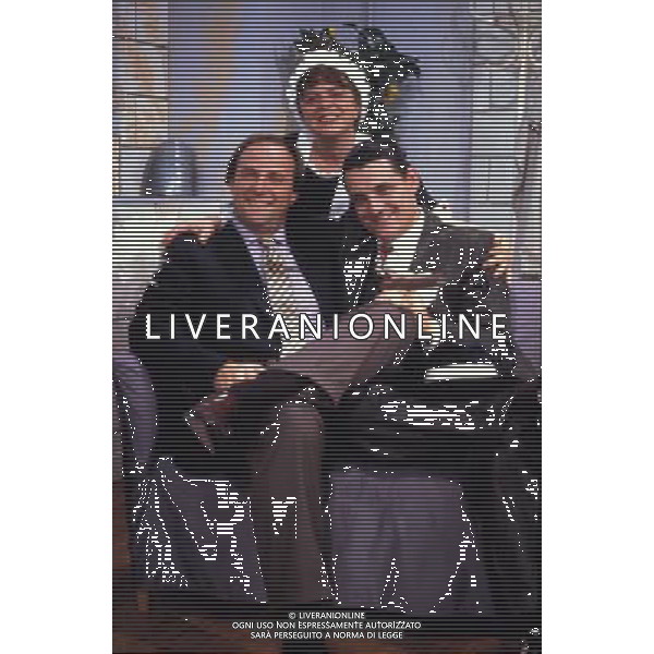 TRASMISSIONE TELEVISIVA\'SMILE\' 1987 NELLA FOTO GERRY SCOTTI-FRANCESCO SALVI AG ALDO LIVERANI