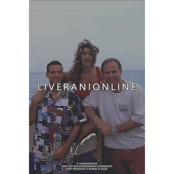 FESTIVALBAR 1992 NELLA FOTO NIKI GIUSTINI-GERRY SCOTTI- LINDA LORENZI AG ALDO LIVERANI
