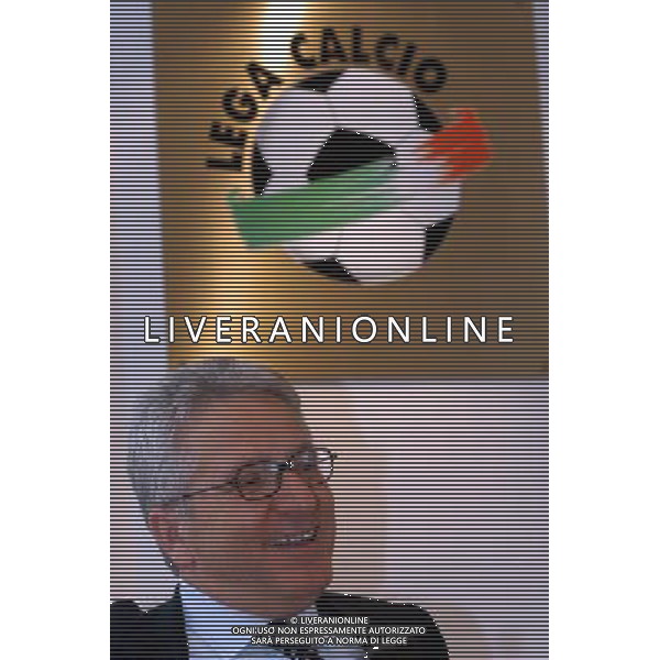 Milano 29/04/03 Assemblea di Lega calcio Nella foto: Antonio Matarrese, vicepresidente di Lega Calcio Stefano De Grandis - Agenzia Aldo Liverani