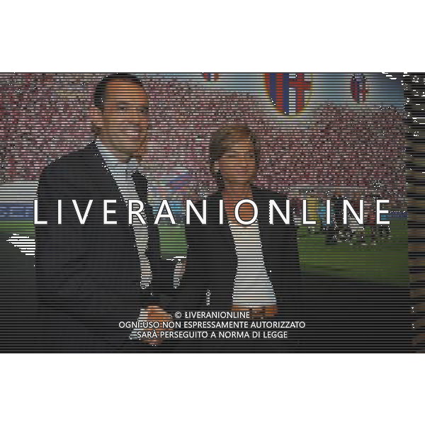 BOLOGNA 07/07/2010 CALCIO SPORT PRESENTAZIONE DEL NUOVO PRESIDENTE CALCIO BOLOGNA DI Sergio Porcedda NELLA FOTO Sergio Porcedda Francesca menarini © AG.ALDO LIVERANI SAS