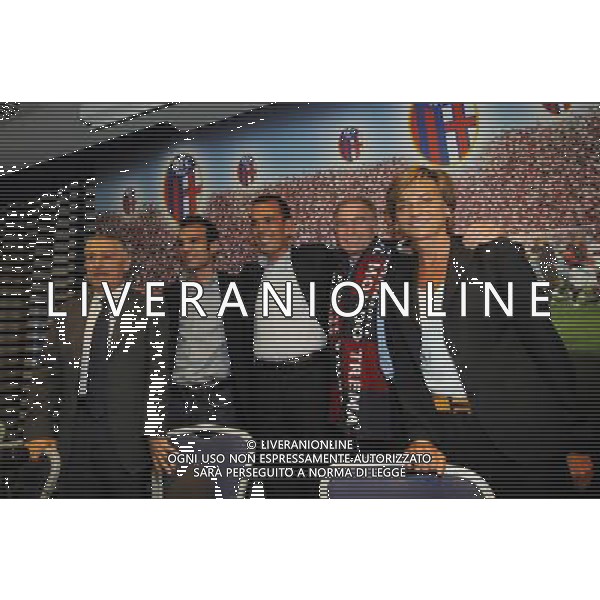 BOLOGNA 07/07/2010 CALCIO SPORT PRESENTAZIONE DEL NUOVO PRESIDENTE CALCIO BOLOGNA DI Sergio Porcedda NELLA FOTO Andrea Porcedda Sergio Porcedda - LONGO - MARRAS francesca menarini FOTO AG.ALDO LIVERANI SAS