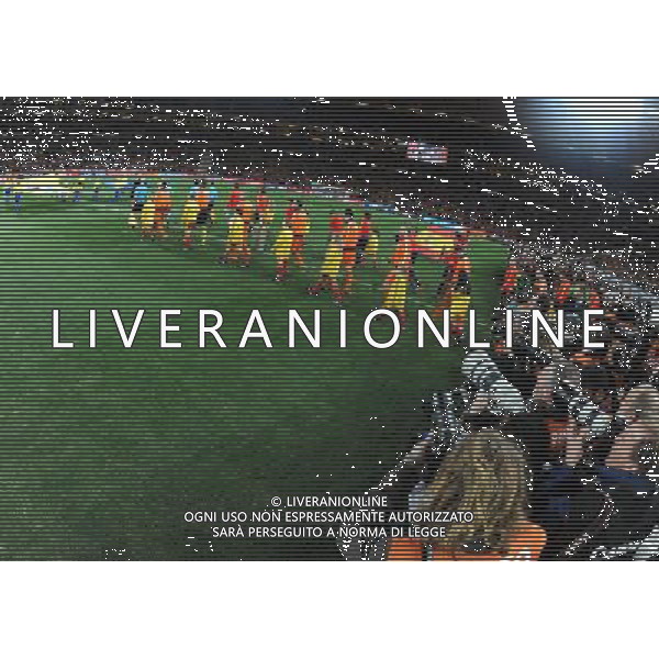 Fifa World Cup Sud Africa 2010 Match #64 Finale Johannesburg (Soccer City Stadium) - 11.07.2010 Olanda-Spagna Nella Foto: le due squadre entrano in campo /Ph.Vitez-Ag. Aldo Liverani