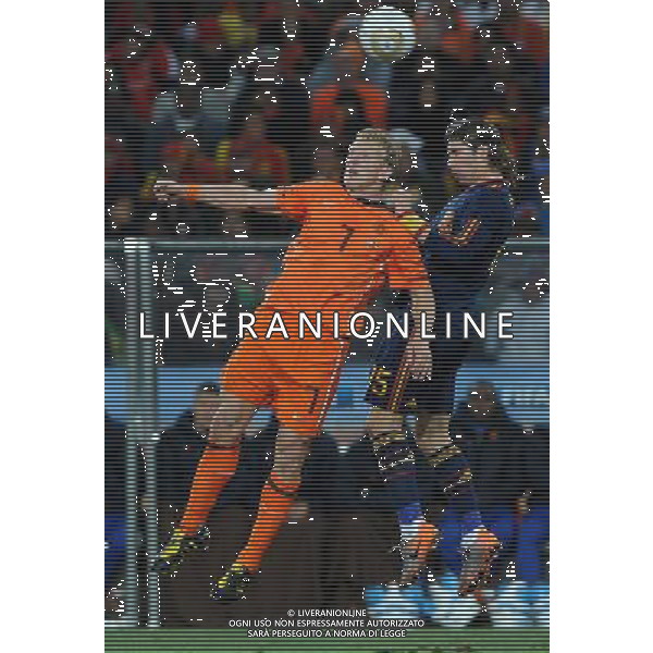 Fifa World Cup Sud Africa 2010 Match #64 Finale Johannesburg (Soccer City Stadium) - 11.07.2010 Olanda-Spagna Nella Foto:kuyt sergio ramos /Ph.Vitez-Ag. Aldo Liverani