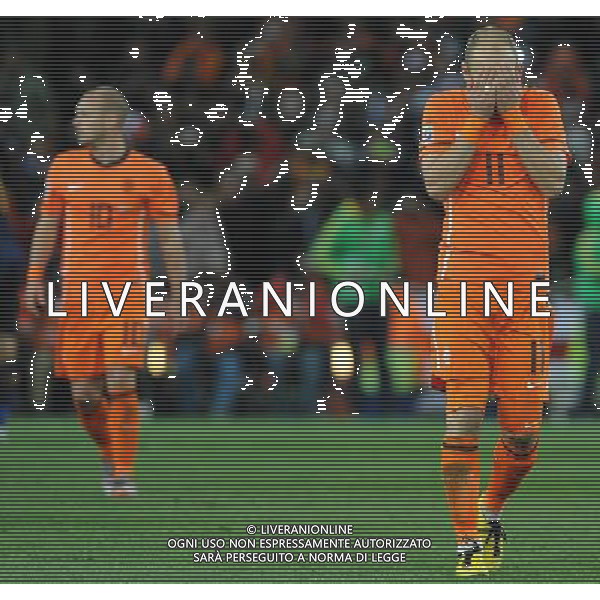 Fifa World Cup Sud Africa 2010 Match #64 Finale Johannesburg (Soccer City Stadium) - 11.07.2010 Olanda-Spagna Nella Foto:delusione robben sneijder /Ph.Vitez-Ag. Aldo Liverani