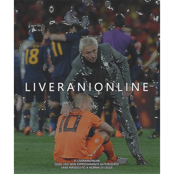 Fifa World Cup Sud Africa 2010 Match #64 Finale Johannesburg (Soccer City Stadium) - 11.07.2010 Olanda-Spagna Nella Foto:vanmarwijk consola sneijder /Ph.Vitez-Ag. Aldo Liverani