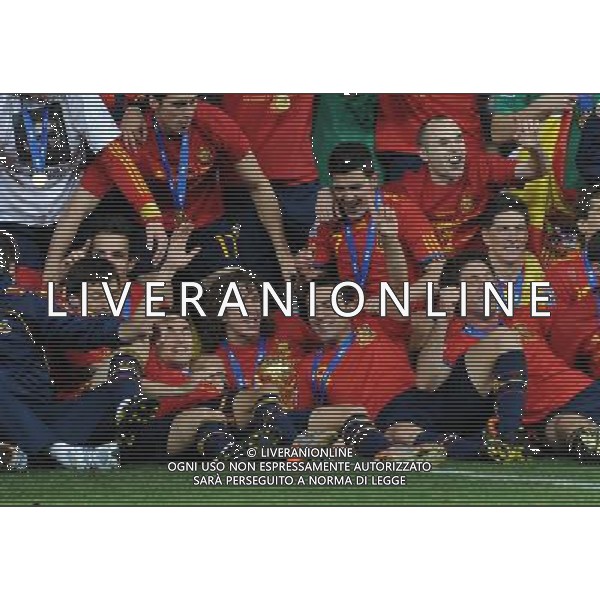 Fifa World Cup Sud Africa 2010 Match #64 Finale Johannesburg (Soccer City Stadium) - 11.07.2010 Olanda-Spagna Nella Foto:squadra posa con la coppa /Ph.Vitez-Ag. Aldo Liverani