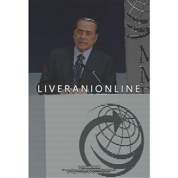 MILANO 12/7/2010 PALAZZO MEZZANOTTE PIAZZA AFFARI, 6 FORUM ECONOMICO E FINANZIARIO PER IL MEDITERRANEO NELLA FOTO SILVIO BERLUSCONI FOTO ROMANO/AG ALDO LIVERANI