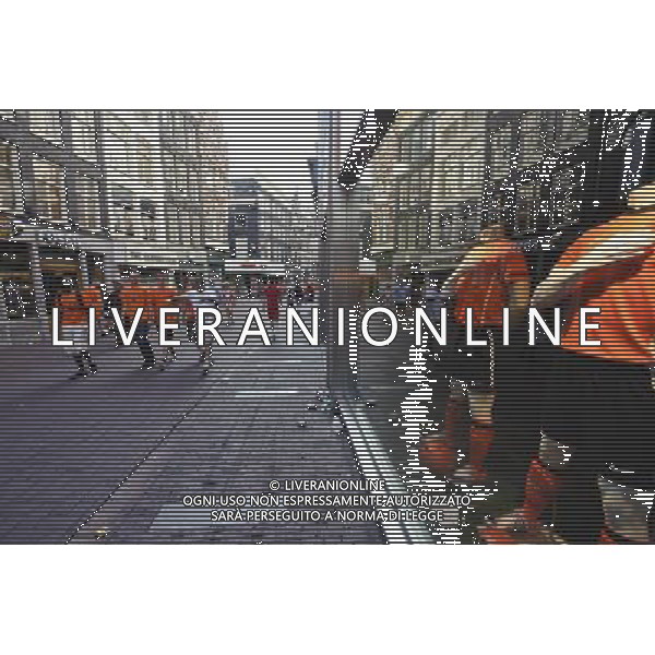 Fans of the Dutch soccer in Amsterdam, Netherlands on 2010-07-11 Spain defeated the Dutch with a 1-0 score in extra time. by Wiktor Dabkowski - Photoshot - Ag. Aldo Liverani sas ITALY ONLY