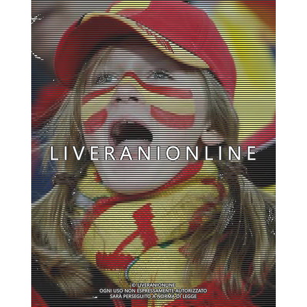 (100712) -- JOHANNESBURG, July 12, 2010 () -- A fan of Spain waits for the final between the Netherlands and Spain on July 11, 2010 at Soccer City stadium in Johannesburg, South Africa. (/Liao Yujie) ©Photoshot/Agenzia Aldo Liverani Sas - ITALY ONLY: OLANDA - SPAGNA FINALE FIFA WORLD CUP CAMPIONATI MONDIALI SUD AFRICA 2010