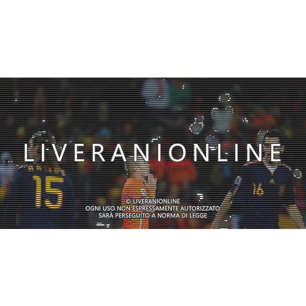 (100712) -- JOHANNESBURG, July 12, 2010 () -- Arjen Robben (C) of the Netherlands reacts during the World Cup final against Spain at Soccer City stadium in Johannesburg, South Africa, July 11, 2010. (/Liao Yujie) ©Photoshot/Agenzia Aldo Liverani Sas - ITALY ONLY: OLANDA - SPAGNA FINALE FIFA WORLD CUP CAMPIONATI MONDIALI SUD AFRICA 2010