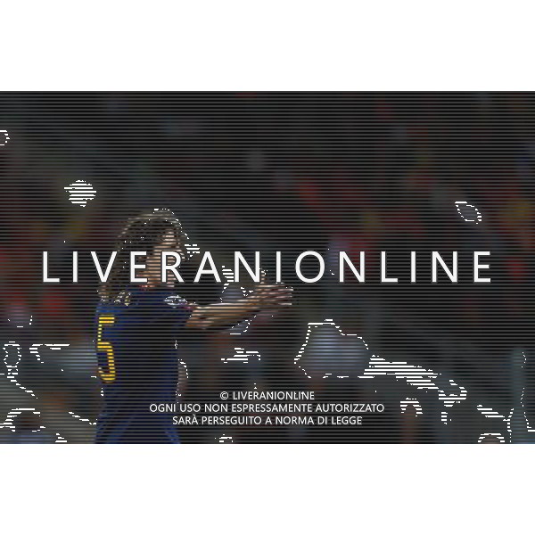 (100712) -- JOHANNESBURG, July 12, 2010 () -- Carles Puyol of Spain gestures during the World Cup final against the Netherlands at Soccer City stadium in Johannesburg, South Africa, July 11, 2010. (/Liao Yujie) ©Photoshot/Agenzia Aldo Liverani Sas - ITALY ONLY: OLANDA - SPAGNA FINALE FIFA WORLD CUP CAMPIONATI MONDIALI SUD AFRICA 2010